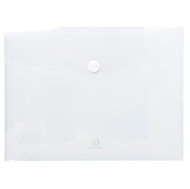 Busta a tasca con chiusura in velcro - ppl - 24x32 cm - trasparente - exacompta