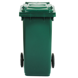 Bidone carrellato - 48x55x93 cm - 120 l - verde scuro - mobil plastic