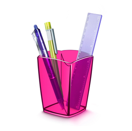 Bicchiere portapenne 530h - 7,4x7,4x9,5 cm - indian pink - cep