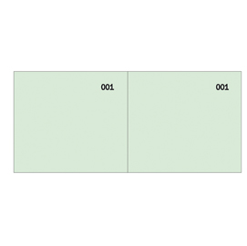 Blocco scontrino a 2 sezioni - verde - 100 copie - numerate - 5,8x13cm - 160000040 - semper