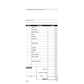 Blocco conti ristoranti-pizzerie-trattorie - 50 copie - autoricalcanti - 21,5x10cm - se1621c0000 - semper