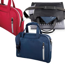 Borsa portacomputer - nylon - nero - 38,5x23x10 cm - niji