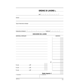 Blocco interventi a domicilio del cliente - 50 copie - 21,5x14,8 cm - 16577c000 - flex