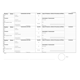 Blocco registro carico/scarico rifiuti mod. A - 29,7x21,5cm - 100 fogli - 165820000 - data ufficio