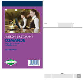 Blocco comande - copie autoricopianti - 16,8x10cm - 25 fogli - 161870000 - flex