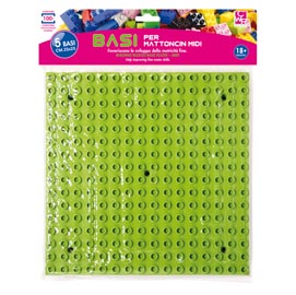 Base costruzioni midi - in abs - 25x25cm - colori assortiti - cwr