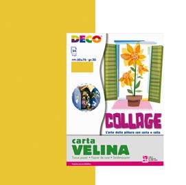 Busta di carta velina - 50x76cm - 24 fogli - oro - cwr