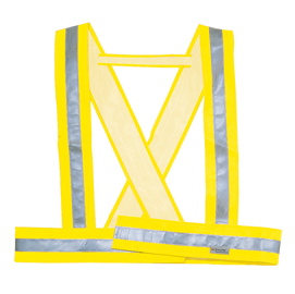 Bretella alta visibilità bauce - giallo fluo - larghezza cintura e bretelle 7,5cm - taglia m - deltaplus