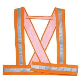 Bretella alta visibilità bauce - arancio fluo - larghezza cintura e bretelle 7,5cm - taglia m - deltaplus