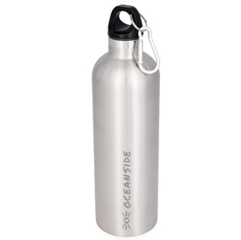 Borraccia termica sottovuoto atlantic - in acciaio - 530 ml - argento - gaia