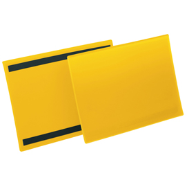 Buste identificazione magnetiche - a4 orizzontali - giallo - durable - conf.50 pezzi