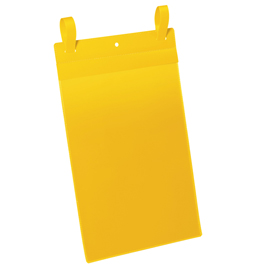 Buste identificazione con fascette - a4 verticale - giallo - durable