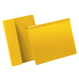 Buste con aletta pieghevole - a5 orizzontali - giallo - durable - conf. 50 pezzi