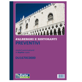 Blocco preventivi/ordini banchetti 50/50 copie autoric. Du1670c0000 data ufficio