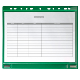 Buste forate per supporti magnetici ad anelli - a4 - verde - tarifold - conf. 5 pezzi