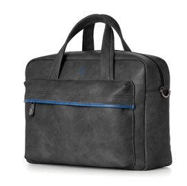 Borsa con manici bluegate - 40 x 29 x 16 cm - nero - in tempo