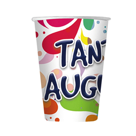 Bicchieri - tanti auguri - carta - 200 cc - big party - conf. 10 pezzi