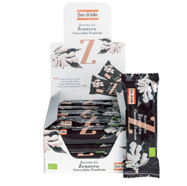Barretta di riso - zenzero e cioccolato fondente - 30 gr - fior di loto