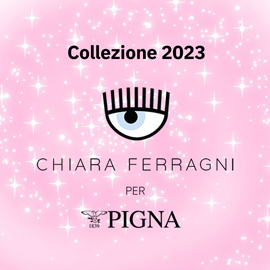 Bustina astuccio strass chiara ferragni collezione 2023 - con zip - 19,5 x 7,5 x 5,5 cm - pigna