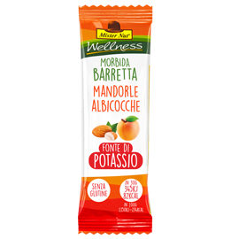 Barretta wellness - 30 gr - mandorle e albicocche - mister nut