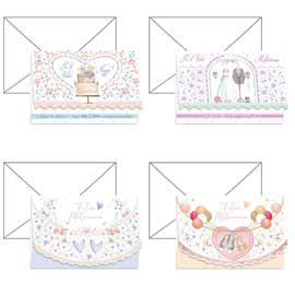 Biglietto auguri portasoldi matrimonio - 4 soggetti assortiti - kartos