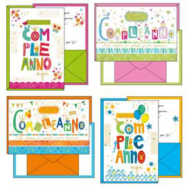 Biglietto auguri portasoldi buon compleanno - 4 soggetti assortiti - kartos