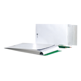 Buste a sacco securitex - con soffietti - b4 - 25 x 35,3 x 3,8 cm - 130 gr - bianco - bong packaging - conf. 100 pezzi
