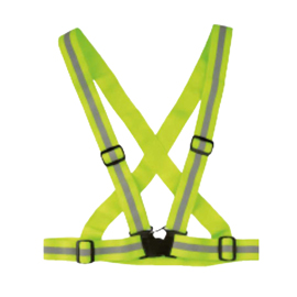 Bretella alta visibilita' cross belt - regolabile - taglia unica - giallo fluo - wowow