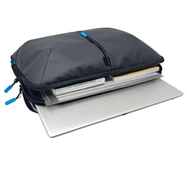 Borsa sleeve kosmo - 3 scomparti - 41 x 31 x 5 cm - tessuto - nero - city time