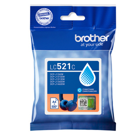 Brother - cartuccia - ciano - lc521c - 500 pag