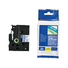 Brother - nastro -  bianco/blu - tze555 - 24mm x 8mt