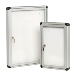 Bacheca per interni - con anta battente - fondo bianco magnetico - 4 fogli a4 - verticale - starline