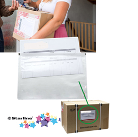 Busta portadocumenti adesiva - 230x125 mm - starline - conf. 100 pezzi