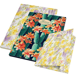 Cartella con elastico nature flowers - 26 x 35,5 x 1,2 cm - 3lembi - pigna