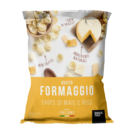 Chips di mais e riso al formaggio - 70 gr - snack italy