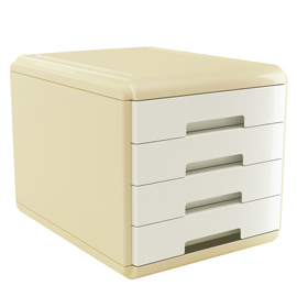 Cassettiera vintage milk - 4 cassetti - 29,5 x 38,5 x 28,2 cm - avorio - arda