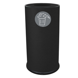 Contenitore tondo 1 scomparto 70l in acciaio nero stilcasa