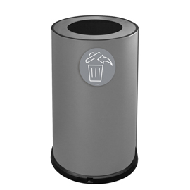 Contenitore tondo 1 scomparto 100l in acciaio grigio stilcasa