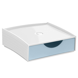 Cassettiera componibile storage box -  18,6 x 18,5 x 6,4 cm  - azzurro chiaro - cep