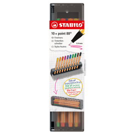 Click set point 88 - tratto 0,4 mm - colori assortiti - stabilo - conf. 10 pezzi