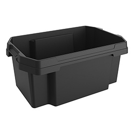 Contenitore multiuso faber box - plastica - nero - 58,5 x 38,5 x 26,1 cm -  40 litri - terry