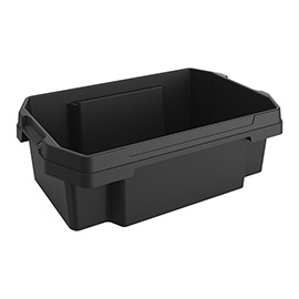 Contenitore multiuso faber box - plastica - nero - 58,5 x 38,5 x 19,51 cm -  30 litri - terry