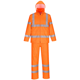 Completo antipioggia hivi - ripiegabile - impermeabile - xl - arancione fluo - portwest