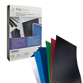 Copertine polyopaque - a4 - 300 micron - ppl -  nero coprente - gbc - conf. 100 pezzi