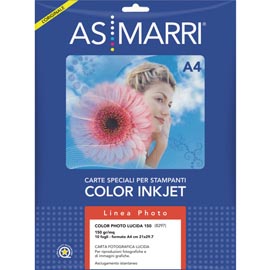 Carta cad/grafica inkjet - 610 mm x 30 mt - 190 gr - lucida - bianco - as marri