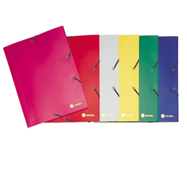 Cartellina 3 lembi - con elastico lollipop - 22x30 cm - ppl opaco - giallo - king mec