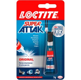 Colla super attak original - 3gr - trasparente - loctite
