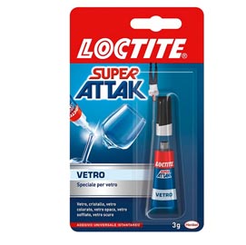 Colla super attak vetro - 3 gr - trasparente - loctite