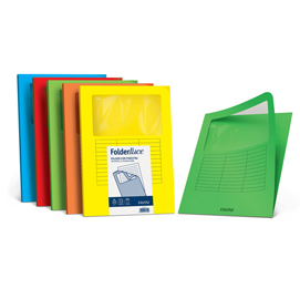 Cartelline a l con finestra - cartoncino 140 gr - 22x31 cm - rosso scarlatto - favini - conf. 10 pezzi