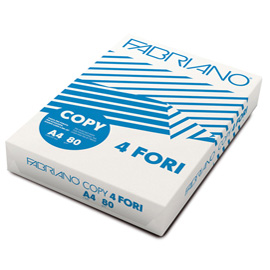 Carta copy 4 fori - a4 - 80 gr - bianco - fabriano - conf. 500 fogli